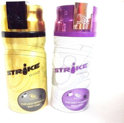 

EKOZ STRIKE GOLD AND STRIKE FEMME Perfume Body Spray - For Men & Women(400 ml, Pack of 2)