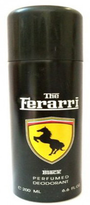 

The Ferarri Black Deodorant For Men Perfume Body Spray - For Men(200 ml)