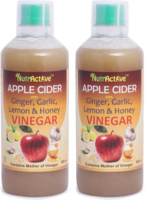 

Nutractive Ginger, Garlic, Lemon & Honey Apple Cider Vinegar(2x500 ml, Vinegar, Ginger, Garlic, Lemon & Honey Flavored)