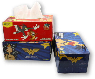 

Creative Hygiene Facial Tissue Box 2 Ply 200 Pulls 400 Sheets(Pack of 3)