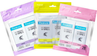 

Freshca Combo Zip Bag (Lemon, Orchid, Floral)(Pack of 60)