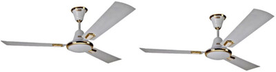 

Usha Allure 3 Blade (Set of 2 Fans) 2 Blade Ceiling Fan(White, Ivory, Pack of 8), Ivory;white