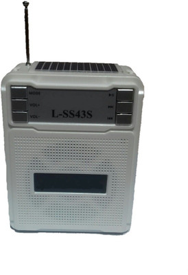 

CRETO latest model fm radio with solar panel on top support fm radio, aux, headphone out, usb pendrive, memory card( sd/tf) FM Radio(White)