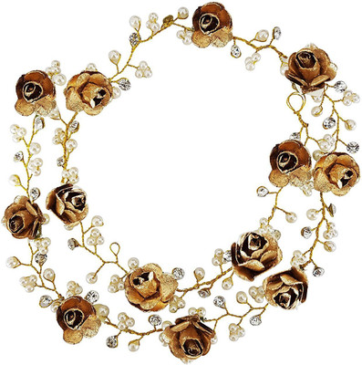

INAAYA Wedding Hair Vine Headband Flower Crown Tiara Accessories for Bridal Girls Hair Accessories (Brown) Hair Accessory Set(Brown)