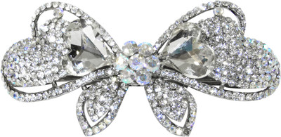 

Dolls N Queens Party Ribbon Hair Clip(White)