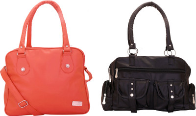 

Lady bar Shoulder Bag(Pink, Black), Black;pink