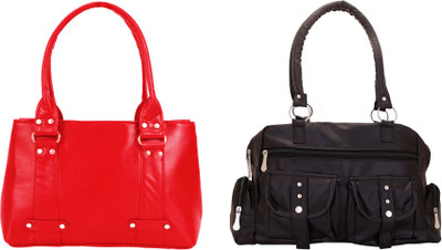 

Lady bar Shoulder Bag(Red, Black), Black;red