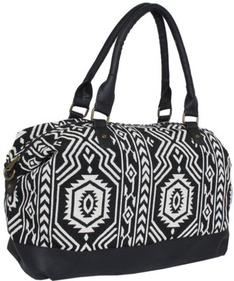 

Kanvas Katha Tote(Black, White)