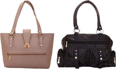 

Lady bar Shoulder Bag(Tan, Black), Black;tan
