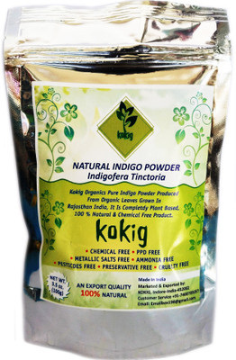 

kokig 100% natural herbal organic INDIGO POWDER - Natural Way of Coloring Hair - 100 gram(100 g)