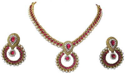 SHREE MAULI CREATION Alloy Gold-plated Multicolor Jewellery Set(Pack of 1)