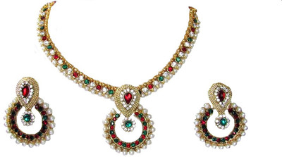SHREE MAULI CREATION Alloy Gold-plated Multicolor Jewellery Set(Pack of 1)