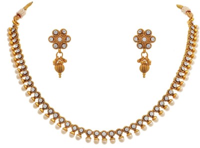 JFL Jewellery for Less Copper Gold-plated Gold Jewellery Set(Pack of 1)