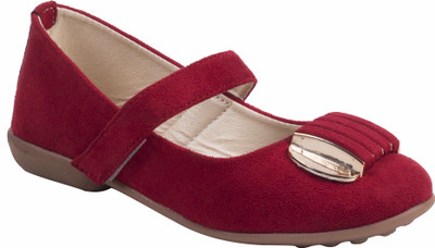 

77 seventy seven Girls Velcro Ballerinas(Red, Cherry