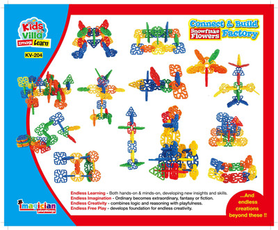 

Kids Villa Imagi Learn Connect & Build - Snowflake Flower(Multicolor)