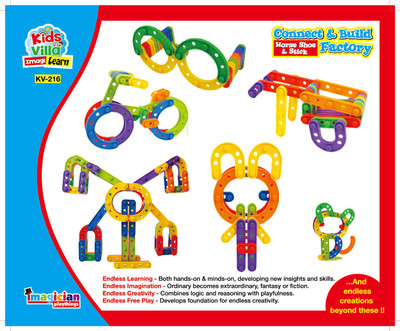

Kids Villa Imagi Learn Connect & Build - Horse Shoe & Stick(Multicolor)