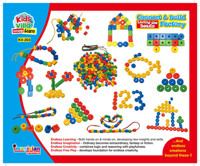 

Kids Villa Imagi Learn Connect & Build - Lacing The Beads(Multicolor)