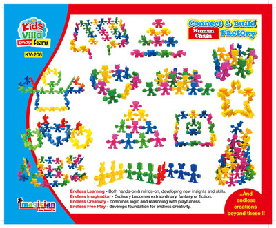 

Kids Villa Imagi Learn Connect & Build - Human Chain(Multicolor)