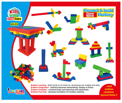 

Kids Villa Imagi Learn Connect & Build - Tower Blox Factory(Multicolor)