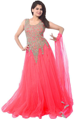 MF Retail Embroidered Semi Stitched Lehenga Choli(Multicolor)