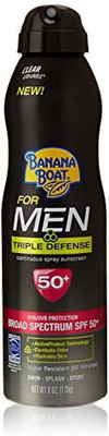 

Banana Boat Sunscreen for Men Triple Defense Broad Spectrum Sun Care Sunscreen Spray(177.45 ml)