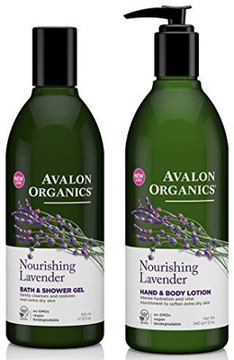 

Avalon Organics Nourishing Lavender Bath and Shower Gel and Nourishing Lavender Hand and Body Lotion(354.89 ml)