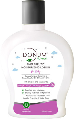 

Donum INSTANT RELIEF DRY CRACKED SKIN SOOTHES IRRITATIONS THERAPEUTIC MOISTURIZING BODY LOTION FOR BABY CHEMICAL FREE(220 ml)