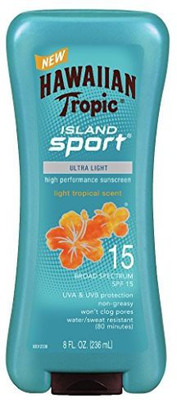 

Hawaiian Tropic Sunscreen Island Sport Broad Spectrum Sun Care Sunscreen Lotion - Spf 15(236.59 ml)