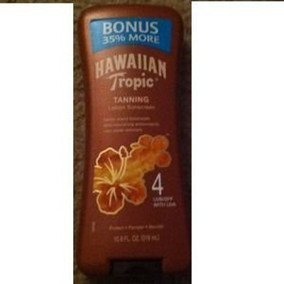 

Hawaiian Tropic Tanning Lotion Sunscreen, SPF, 4(319.4 ml)