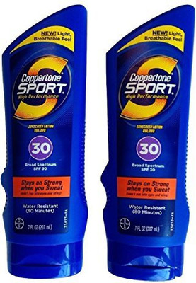 

Coppertone Sport Sunscreen Lotion, SPF 30, Ultra SweatProof(207.02 ml)