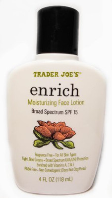 

Trader Joes Enrich Moisturizing Face Lotion Broad Spectrum Spf 15(118 ml)