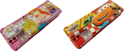 

Ashmaadi Dual Sharpener Multi Cartoons Art Plastic Pencil Boxes(Set of 2, Multicolor)
