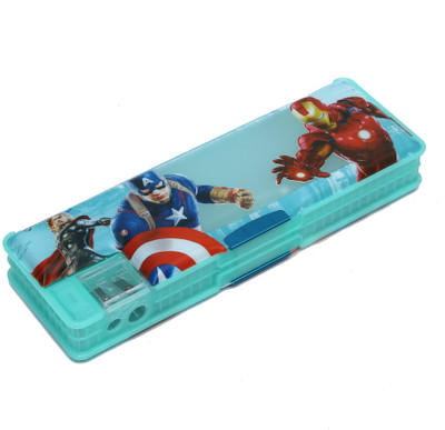 

Wembley Wimbley Kids Multi Purpose pencil box with sharpener -Avengers Characters Wimbley Kids Multi Purpose pencil box with sharpener -Avengers Characters Art Plastic Pencil Box(Set of 1, Green)