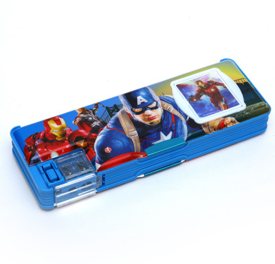 

Wembley Wimbley Multipurpose Pencil Box with calculator & dual sharpner - Marvel Cartoon Wimbley Multipurpose Pencil Box with calculator & dual sharpner - Marvel Cartoon Art Plastic Pencil Box(Set of 1, Blue)