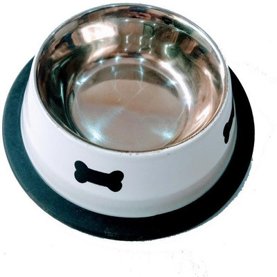 

LOVING PETS Round Stainless Steel Pet Bowl(150 ml Multicolor)