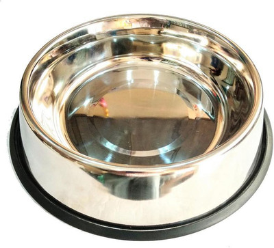 

LOVING PETS Round Stainless Steel Pet Bowl(2000 ml Silver)