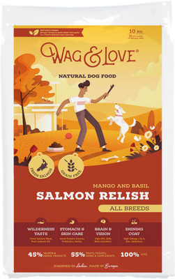 

Wag & Love Fresh Salmon Based Natural Dry Dog Food for All Breeds Chicken 10 kg Dry Dog Food(Pack of 20)