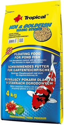 Tropical KOI & GOLDFISH BASIC STICKS 4 kg Dry Fish Food
