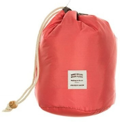 

Arura Waterproof Travel Dresser Bucket Barrel Shaped Cosmetic Makeup Bag Pouch Potli(Red)