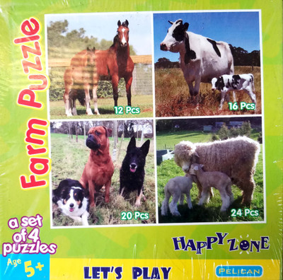 

Tingoking "Farm Puzzle" Educational & Learning Puzzle For Kids(4 Pieces)