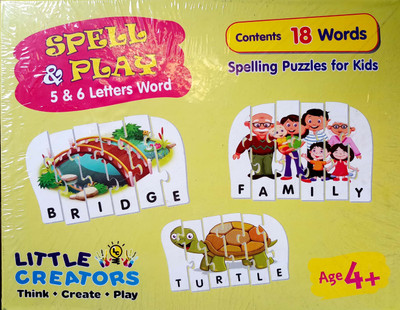 

Tingoking "Spell & Play Word Puzzle" Educational & Learning Puzzle For Kids(18 Pieces)