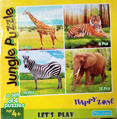 

Tingoking "Jungle Puzzle" Educational & Learning Puzzle For Kids(4 Pieces)