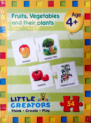 

Tingoking "Fruits, Vegetables and their plants" Educational & Learning Puzzle For Kids(54 Pieces)