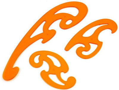 

Aston French Curve Set of 3 - Orange Quilting Stencil(Pack of 3)