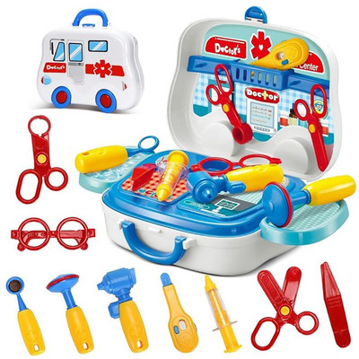

Hum Enterprise 14 Pcs Little Doctor Play Set Suitcase On Wheels For Interactive Medical Learning For Kids (White)(Multicolor)