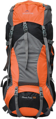 

Inlander 1007-1 Hiking Trekking Travel Backpack Rucksack - 70 L(Orange, Black), Black;orange
