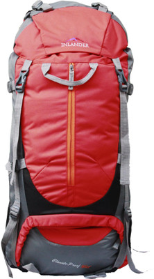 

Inlander 1009-2 Hiking Trekking Travel Backpack Rucksack - 80 L(Red, Grey), Grey;red