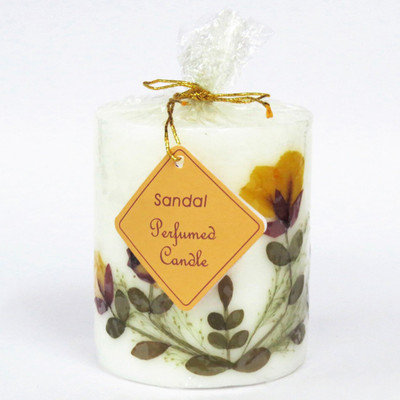 

Auroshikha Cylindrical Perfumed Candle with Natural Flowers(300 g)