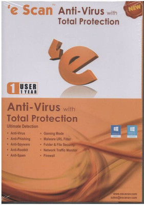 eScan 179745WSE Anti-virus 1 User 1 Year(Voucher)