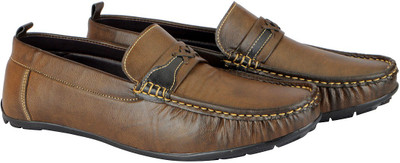 

FAUSTO Stylish Party Wear Loafers For Men(Brown